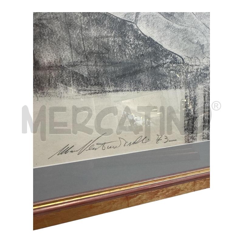 QUADRO DISEGNO A CARBONCINO  | Mercatino dell'Usato Nichelino via scarrone 2