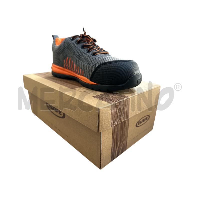 SCARPE ANTINFORTUNISTICHE GRIGIE ARANCIO SAFE 37 | Mercatino dell'Usato Nichelino via scarrone 2