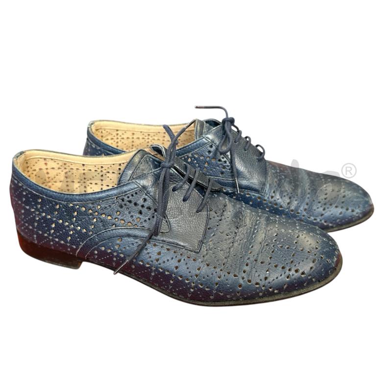 SCARPE DONNA F.LLI ROSSETTI BLU STRINGATO PELLE | Mercatino dell'Usato Nichelino via scarrone 1