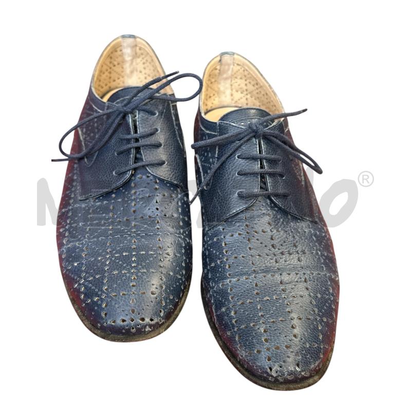 SCARPE DONNA F.LLI ROSSETTI BLU STRINGATO PELLE | Mercatino dell'Usato Nichelino via scarrone 2