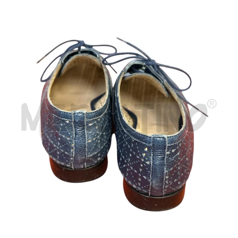SCARPE DONNA F.LLI ROSSETTI BLU STRINGATO PELLE | Mercatino dell'Usato Nichelino via scarrone 3