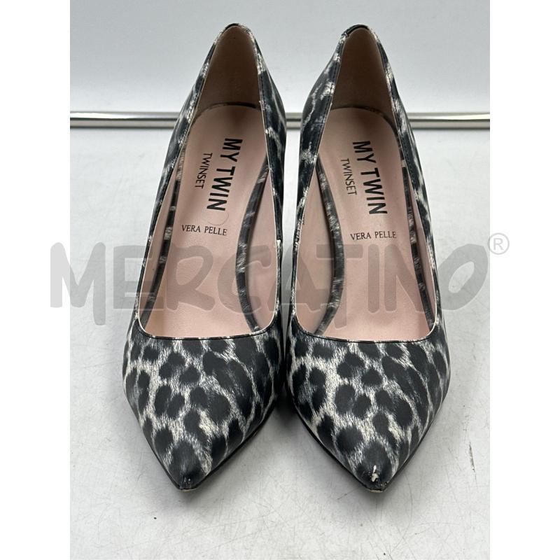 SCARPE DONNA LEOPARD BIA NERE TWIN SET | Mercatino dell'Usato Nichelino via scarrone 3