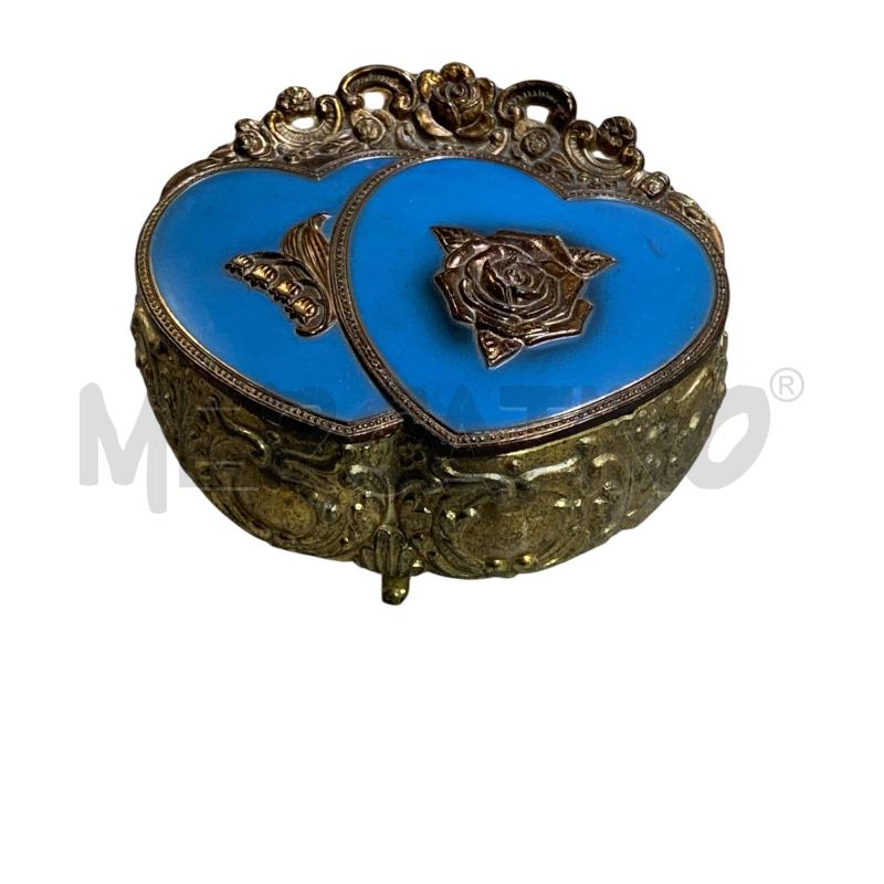 SCATOLINA PORTA GIOIE CUORE BLU  | Mercatino dell'Usato Nichelino via scarrone 1