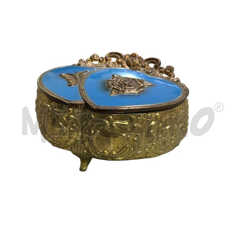 SCATOLINA PORTA GIOIE CUORE BLU  | Mercatino dell'Usato Nichelino via scarrone 3