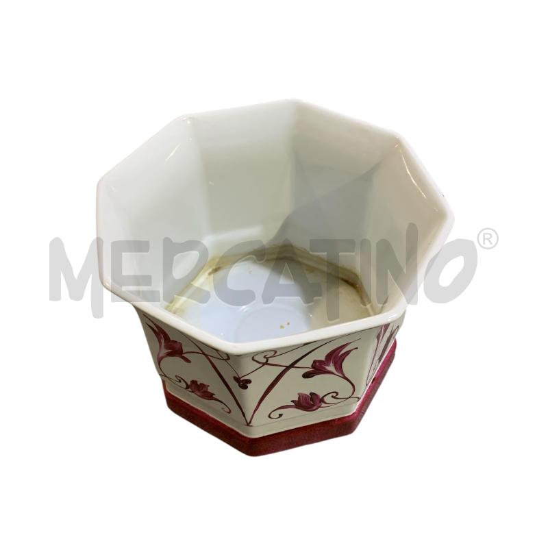 SOTTO VASO OTTAGONALE PORCELLANA  | Mercatino dell'Usato Nichelino via scarrone 2