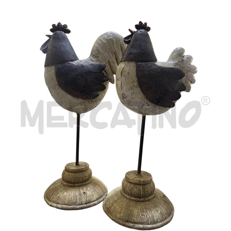 STATUINE COPPIA GALLI | Mercatino dell'Usato Nichelino via scarrone 1