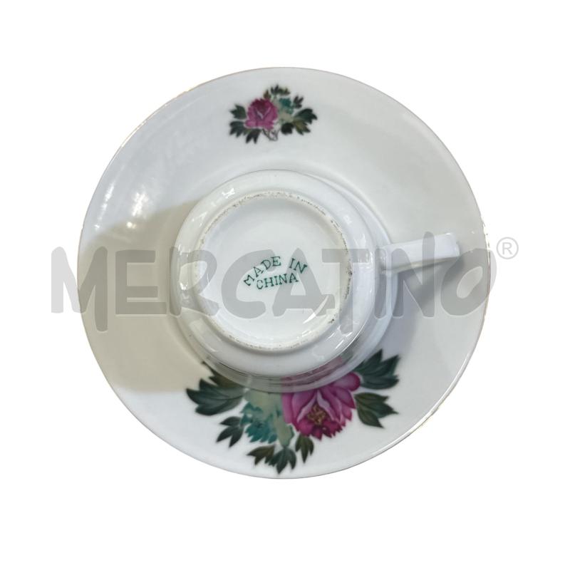 TAZZE PZ. CON FIORI ORIENTALE  | Mercatino dell'Usato Nichelino via scarrone 2