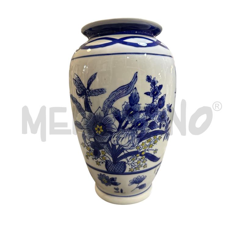 VASO CERAMICA FIORI BLU  | Mercatino dell'Usato Nichelino via scarrone 1
