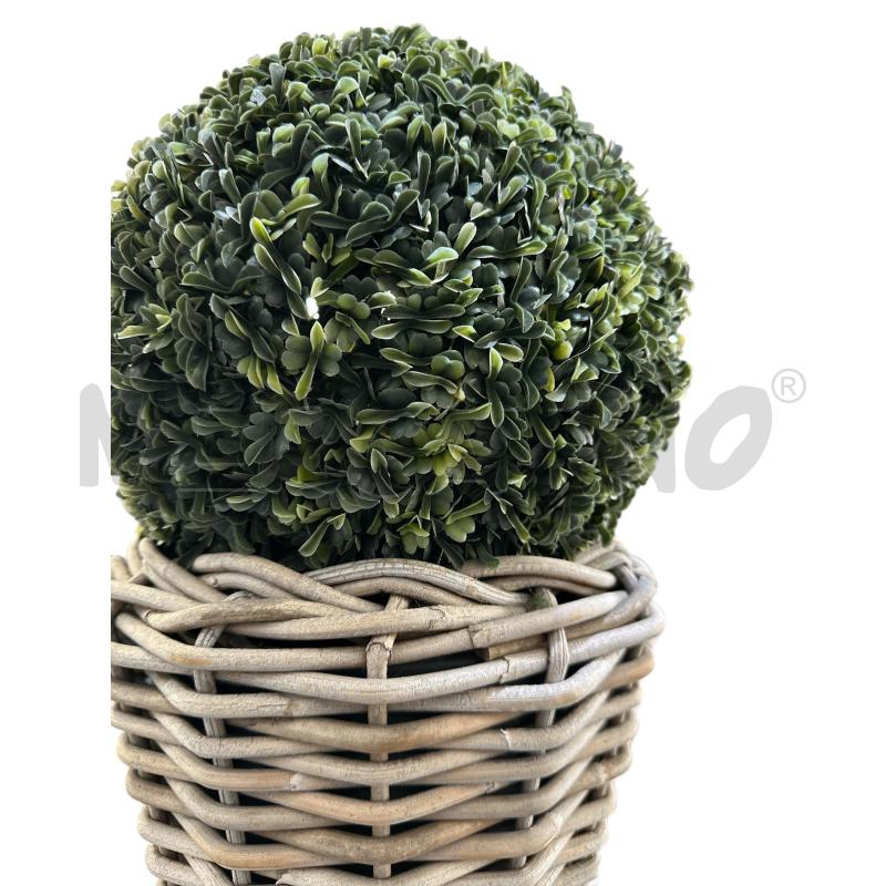 VASO MIDOLLINO INTRECCIATO CON PIANTA ARTIFICIALE  | Mercatino dell'Usato Nichelino via scarrone 2