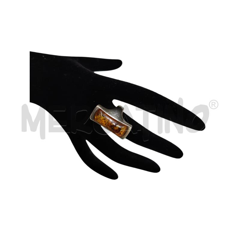 ANELLO DONNA ARGENTO CON AMBRA | Mercatino dell'Usato Leini' 1