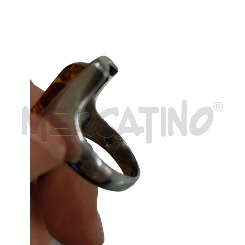ANELLO DONNA ARGENTO CON AMBRA | Mercatino dell'Usato Leini' 2