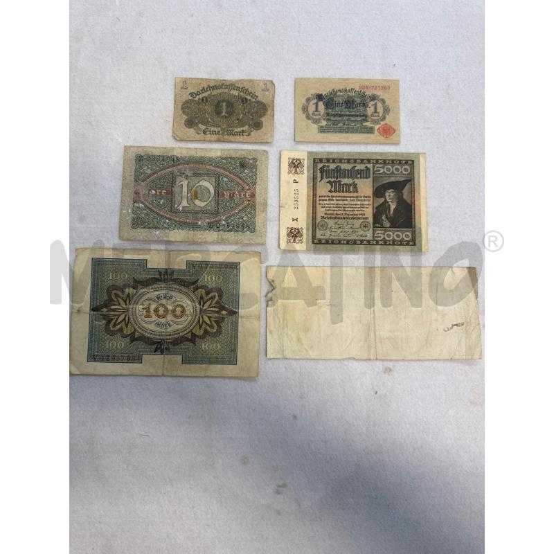 BANCONOTE VECCHIE PZ. 6 PEZZI MARCHI 1923 1 | Mercatino dell'Usato Leini' 2