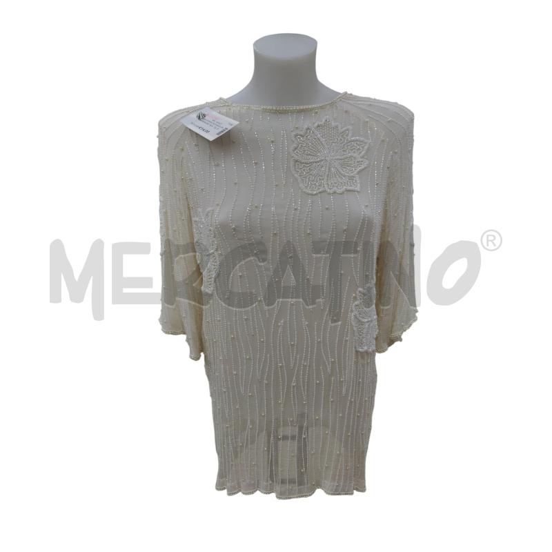 BLUSA DONNA ROMANO PANNA PERLINE 100%SETA | Mercatino dell'Usato Leini' 1