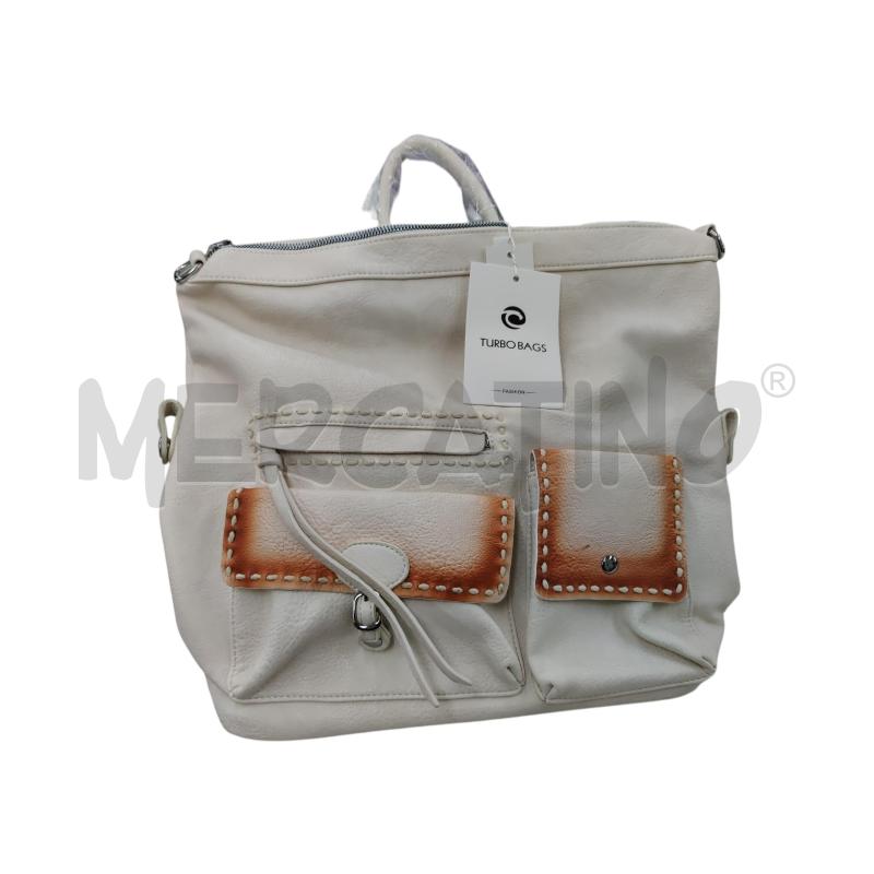 BORSA/ZAINO COLORE CREMA  | Mercatino dell'Usato Leini' 2