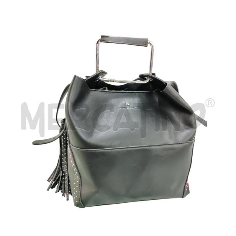BORSA DONNA ATELIER DU SAC A MANO O TRACOLLA NERA BORCHIE | Mercatino dell'Usato Leini' 1