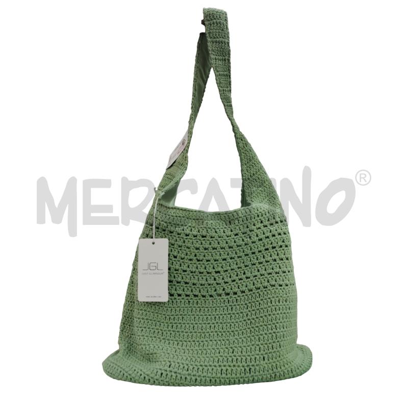 BORSA DONNA COTONE GRANDE VERDE | Mercatino dell'Usato Leini' 1