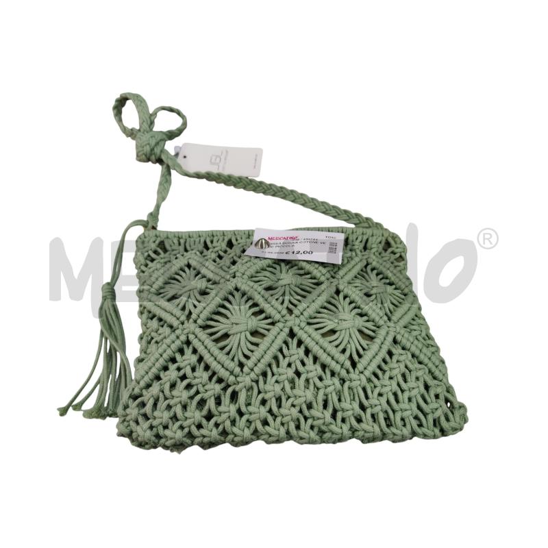 BORSA DONNA COTONE VERDE PICCOLA | Mercatino dell'Usato Leini' 1