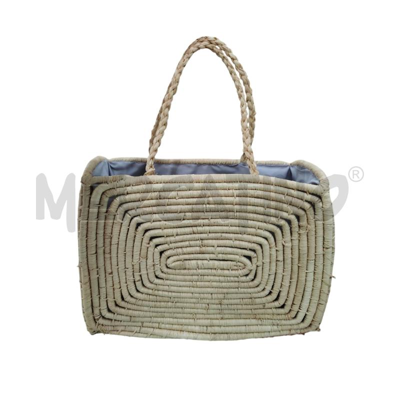 BORSA DONNA DA SPIAGGIA PAGLIA SQUADRATA | Mercatino dell'Usato Leini' 1