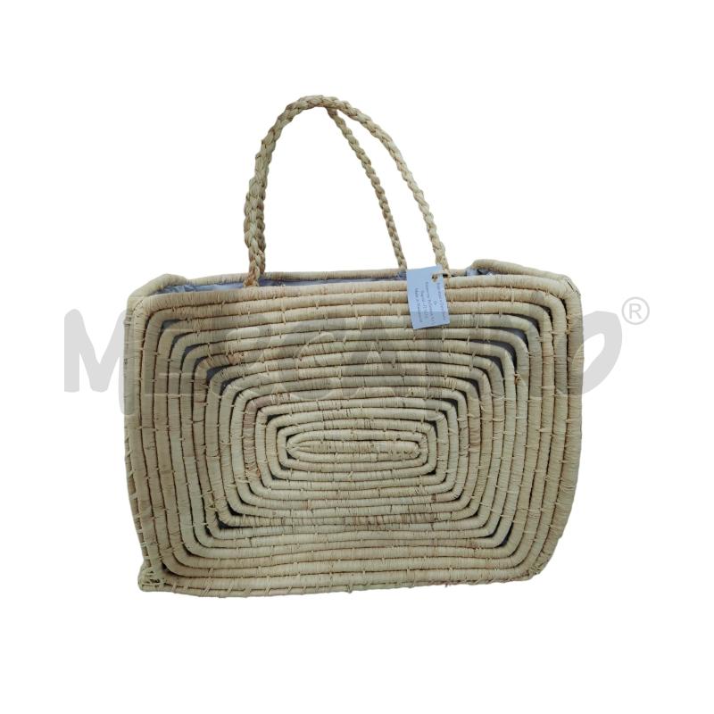BORSA DONNA DA SPIAGGIA PAGLIA SQUADRATA | Mercatino dell'Usato Leini' 1