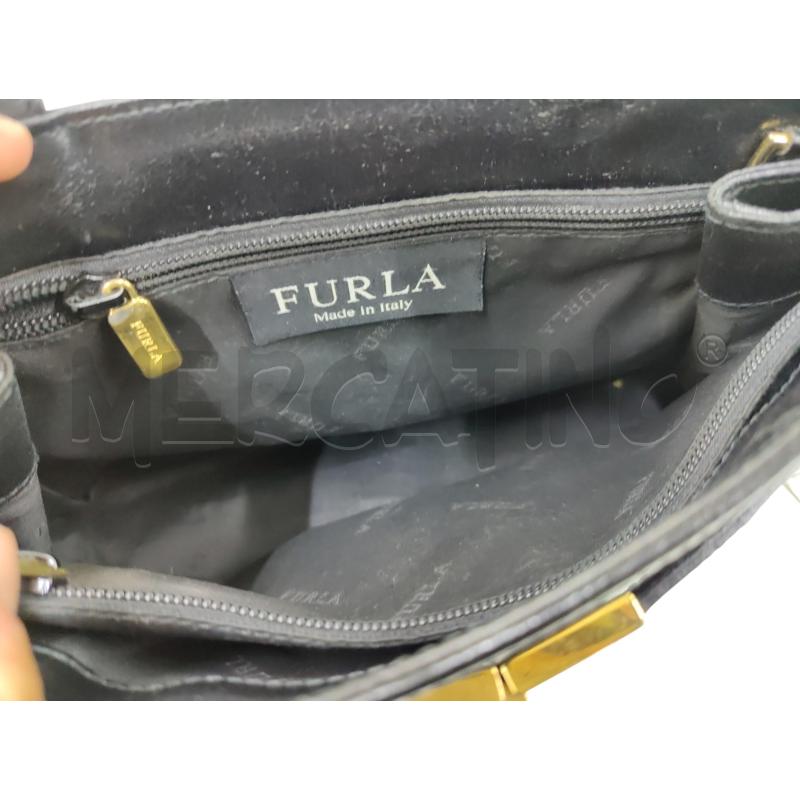 BORSA DONNA FURLA NERA CON CHIUSURA METALLICA | Mercatino dell'Usato Leini' 4