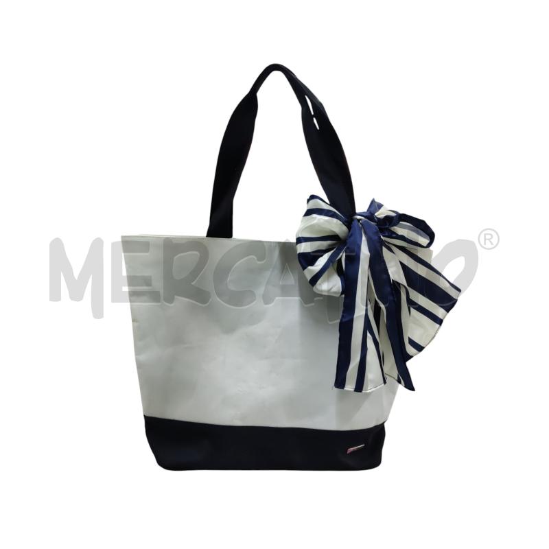 BORSA DONNA MARE TOMMY HIFILGER BIANCO NERO | Mercatino dell'Usato Leini' 1