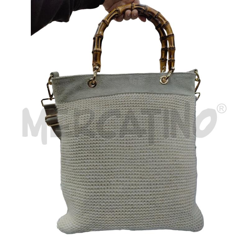 BORSA DONNA PELLE E LANA MANICI RIGIDI  | Mercatino dell'Usato Leini' 1