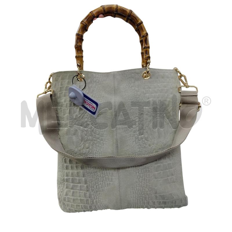 BORSA DONNA PELLE E LANA MANICI RIGIDI  | Mercatino dell'Usato Leini' 2