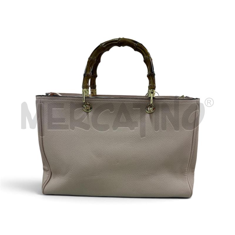 BORSA DONNA ROSA MANICI BAMBU | Mercatino dell'Usato Leini' 1