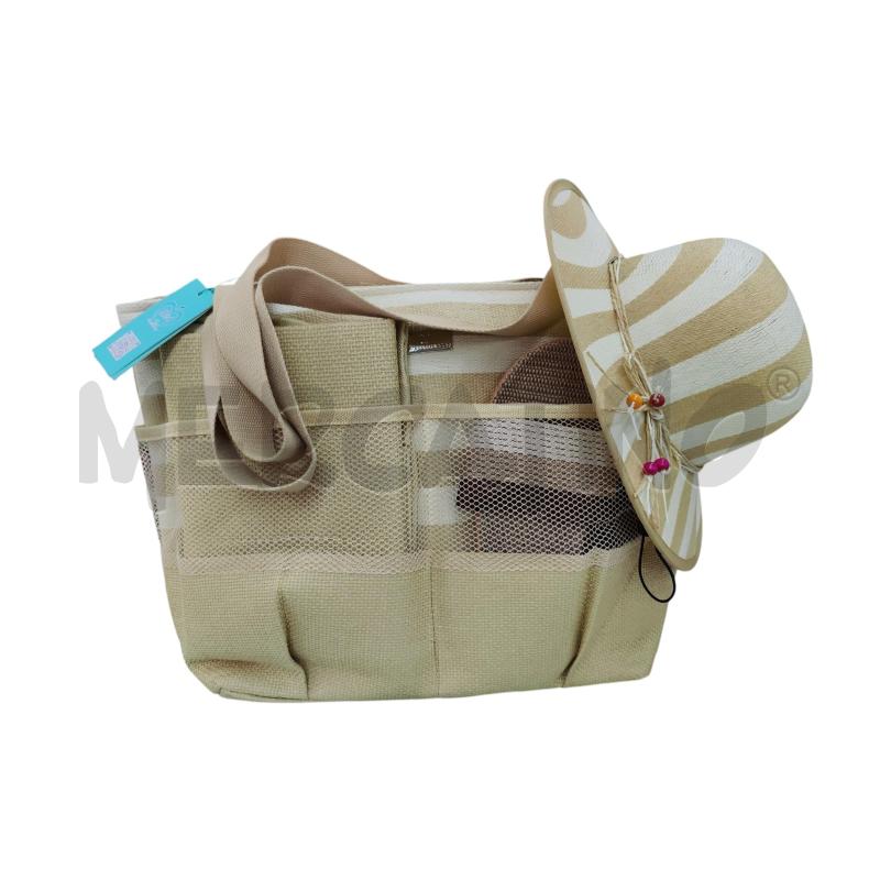 BORSA DONNA SPIAGGIA + CIABATTE + STUOLA + CAPPELLO | Mercatino dell'Usato Leini' 1