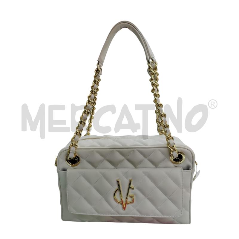 BORSA DONNA VALENTINA GIORGI BIANCA TRAPUNTATA | Mercatino dell'Usato Leini' 1