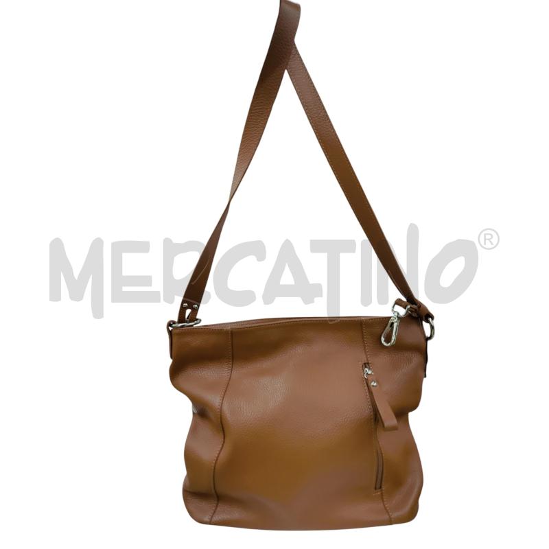 BORSA DONNA VERA PELLE COLOR CAMMELLO  | Mercatino dell'Usato Leini' 1