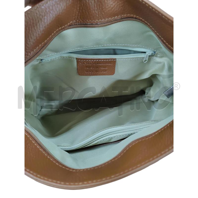 BORSA DONNA VERA PELLE COLOR CAMMELLO  | Mercatino dell'Usato Leini' 2