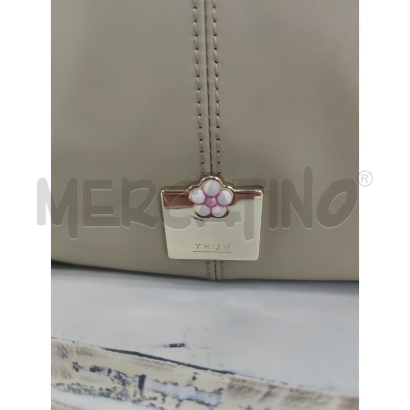 BORSA DONNA  THUN   TOTE BAG BEIGE  CON  FIORE | Mercatino dell'Usato Leini' 3