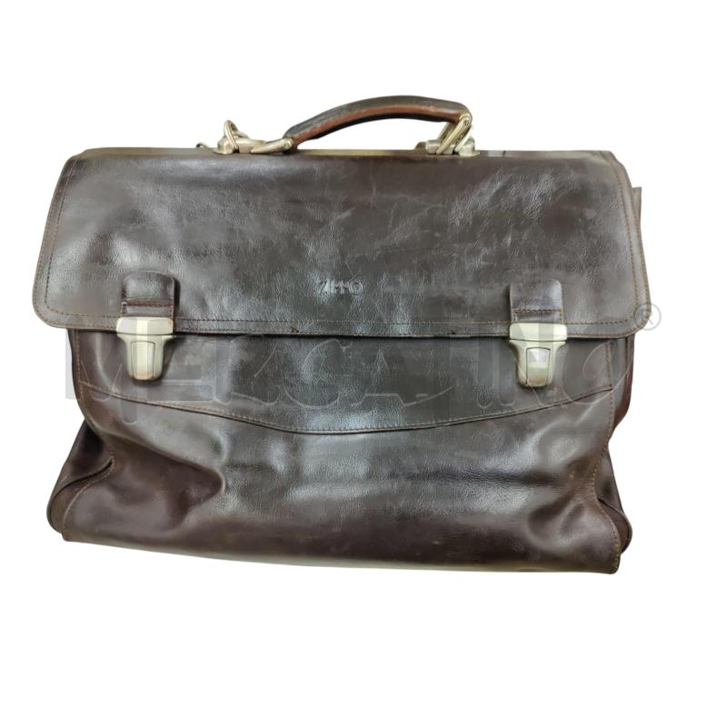 BORSA UOMO ZIPPO MARRONE VERA PELLE  | Mercatino dell'Usato Leini' 1