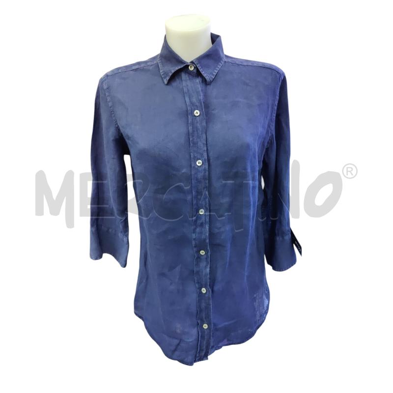 CAMICIA DONNA FRED PERRY BLU LINO | Mercatino dell'Usato Leini' 1