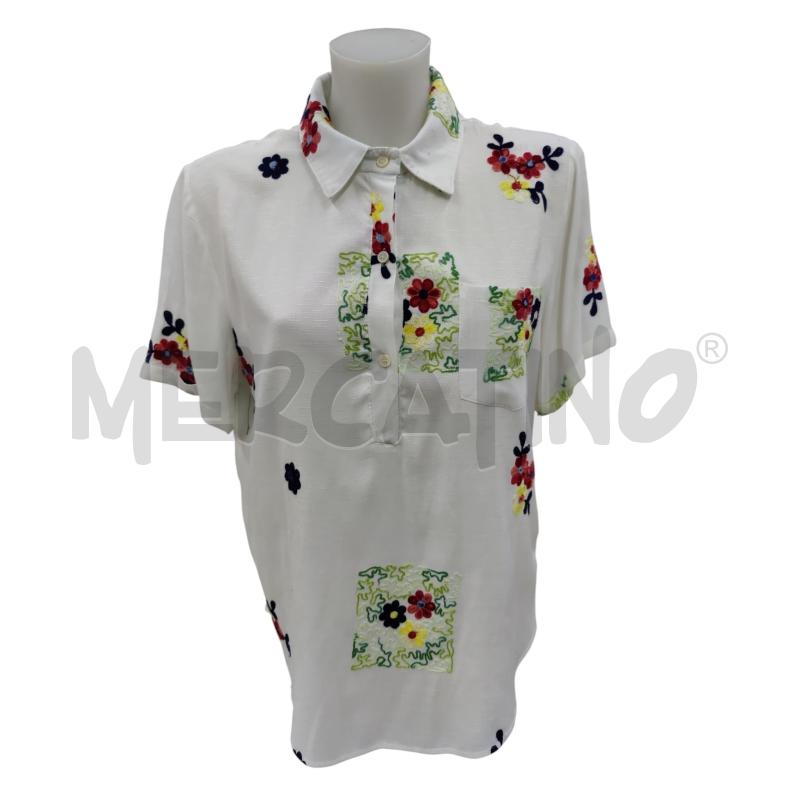 CAMICIA DONNA IN COTONE CON RICAMI | Mercatino dell'Usato Leini' 1