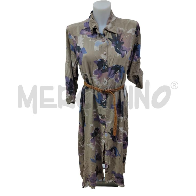 CAMICIA VESTITO DONNA NICOLAS MODA VERDONE CON CITURA | Mercatino dell'Usato Leini' 1