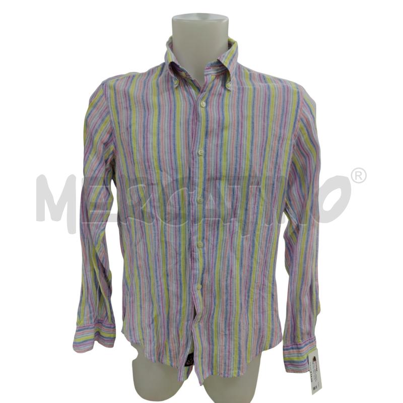 CAMICIA  GUY ROVER RIGHE LINO 100% | Mercatino dell'Usato Leini' 1