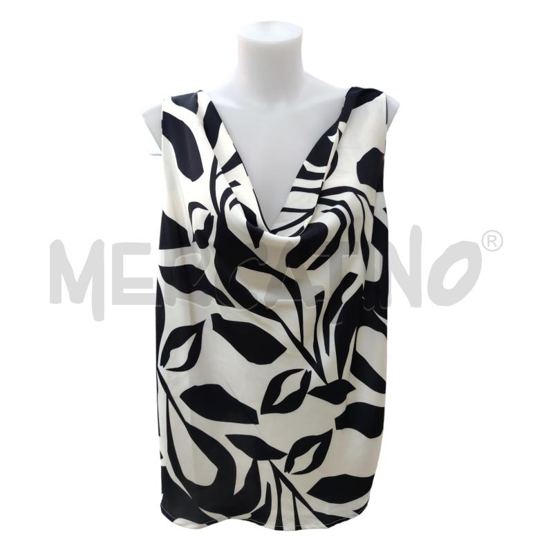 CANOTTA DONNA BIANCO NERO  | Mercatino dell'Usato Leini' 1