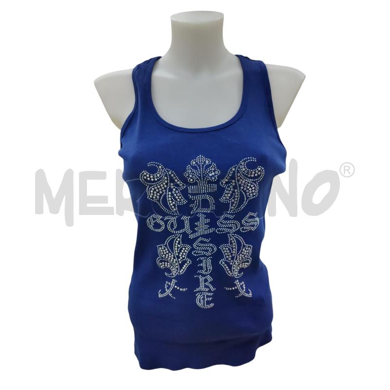 CANOTTA DONNA GUESS BLU  | Mercatino dell'Usato Leini' 1