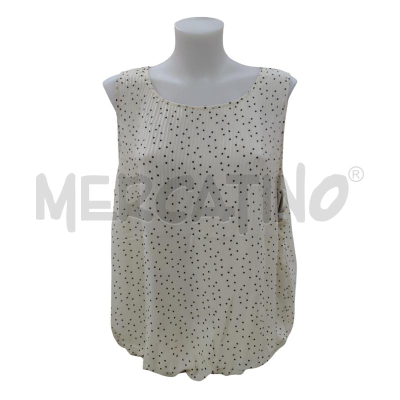 CANOTTA DONNA OLTRE BIANCA POIS NERO  | Mercatino dell'Usato Leini' 1