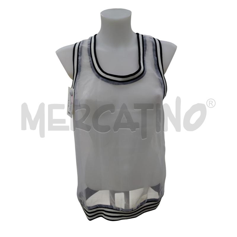 CANOTTA DONNA TWINSET TRASPARENTE CON MANICHE NERE | Mercatino dell'Usato Leini' 1