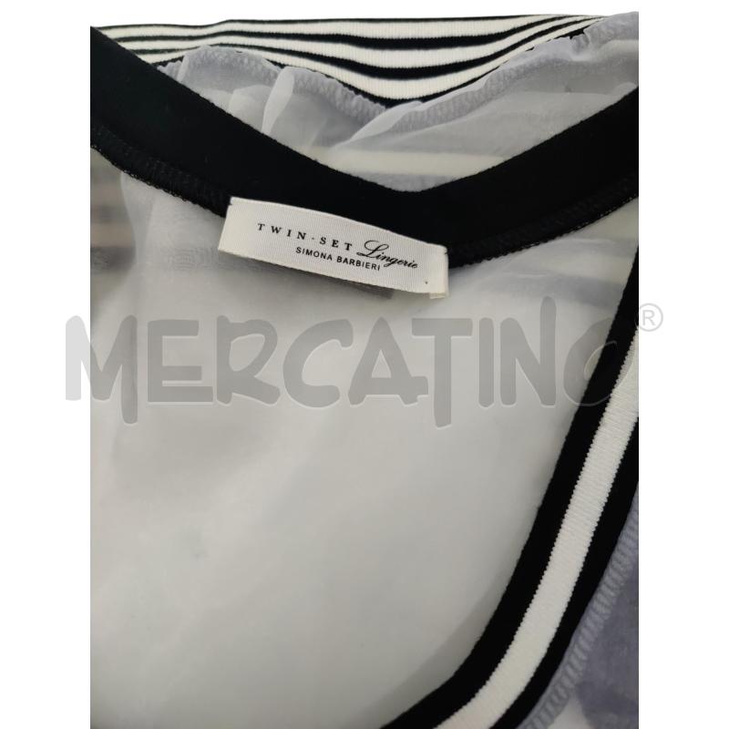 CANOTTA DONNA TWINSET TRASPARENTE CON MANICHE NERE | Mercatino dell'Usato Leini' 2