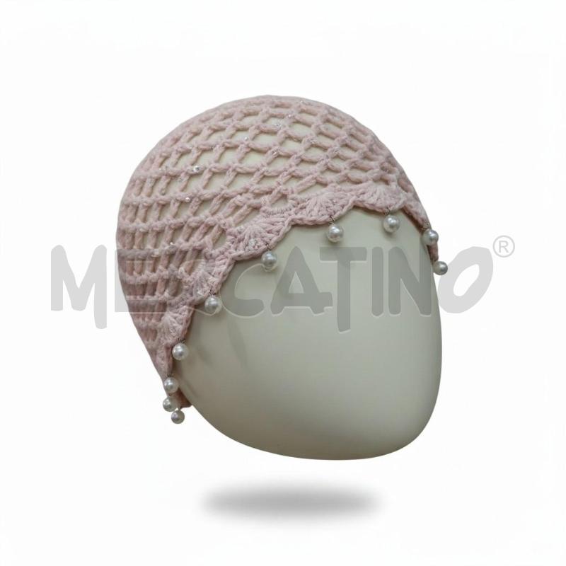 CAPPELLINO UNCINETTO IN COTONE ROSA | Mercatino dell'Usato Leini' 1