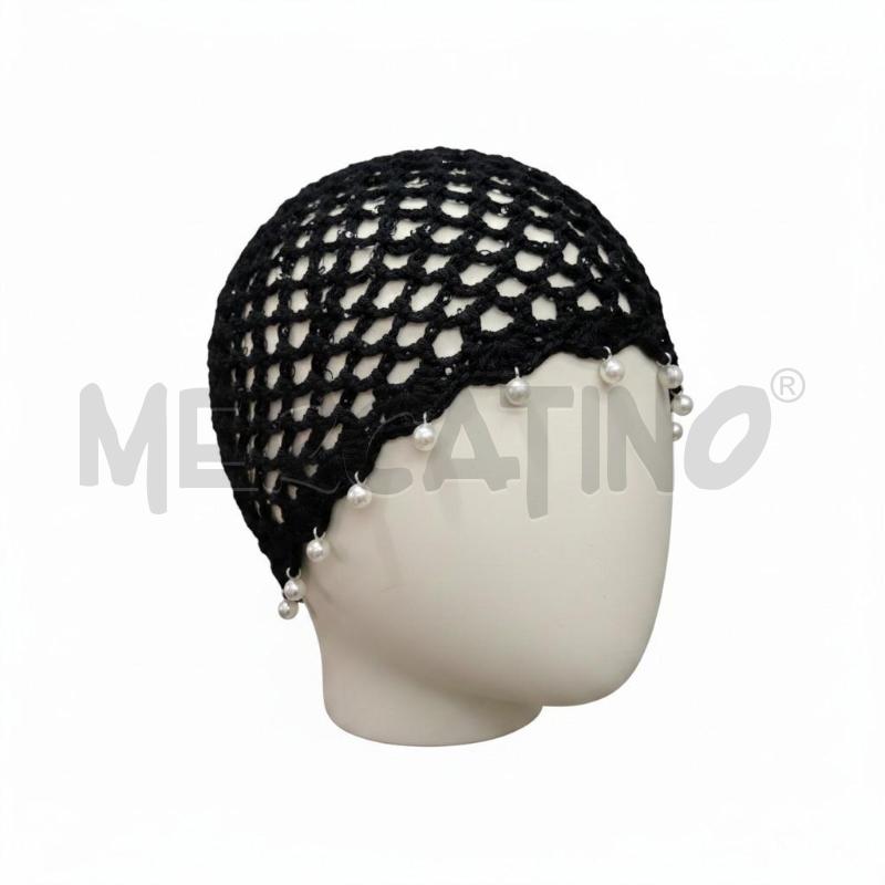 CAPPELLINO UNCINETTO NERO IN COTONE | Mercatino dell'Usato Leini' 1