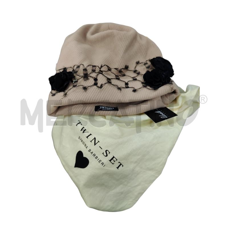 CAPPELLO DONNA TWIN SET CIPRIA CON ROSE NERE | Mercatino dell'Usato Leini' 1
