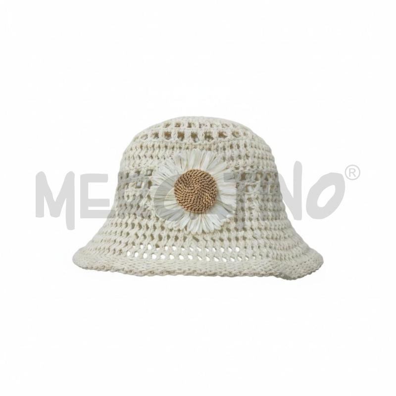 CAPPELLO PAGLIA FIORE LATO COLOR CREMA  | Mercatino dell'Usato Leini' 1