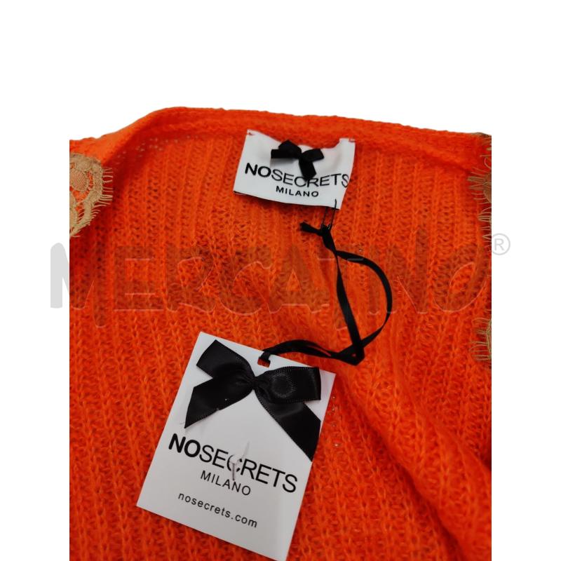 CARDIGAN DONNA NOSECRETS MILANO ARANCIONE NUOVO CON ETICHETTA | Mercatino dell'Usato Leini' 2