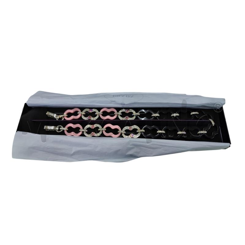 CINTURA BORSA PRADA ROSA CON SWAROSKI  L=87 CM  | Mercatino dell'Usato Leini' 1