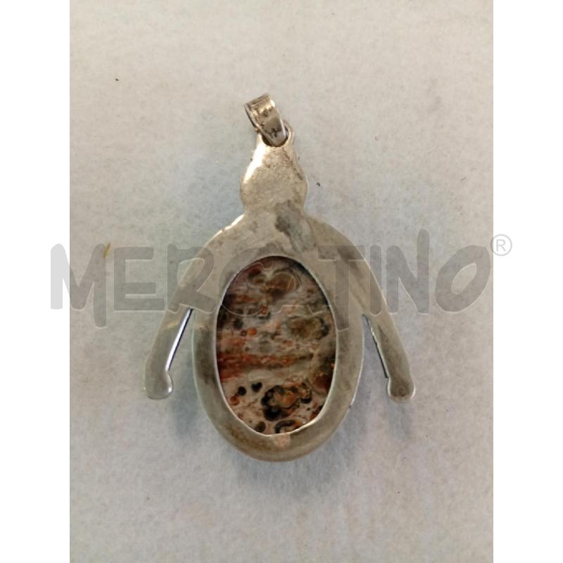 CIONDOLO IN ARGENTO 925 SCARABEO CON DIASPRO LEOPARDATO | Mercatino dell'Usato Leini' 2